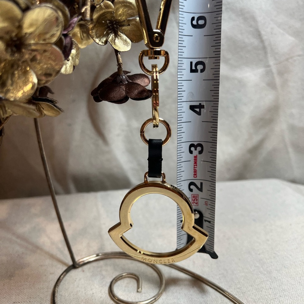 Moncler Gold and Black Logo Key Chain Stocking Stuffer Christmas - Picture 3 of 5